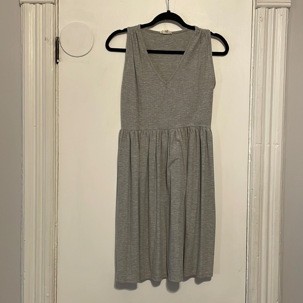 Grey Simple Summer Dress